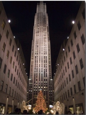 Rockefeller Center and the Famous Christmas Tree,Rink and Decoration, New York City