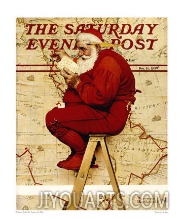 Santa at the Map