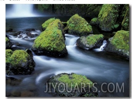 Water Below Wahclella Falls, Columbia River Gorge National Scenic Area, Oregon, USA