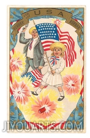 Children with Flag and Pistol, Hurrah