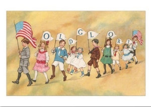 Children with Pennants, Old Glory