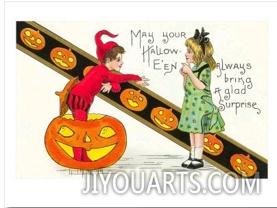 Halloween, Children with Jack O