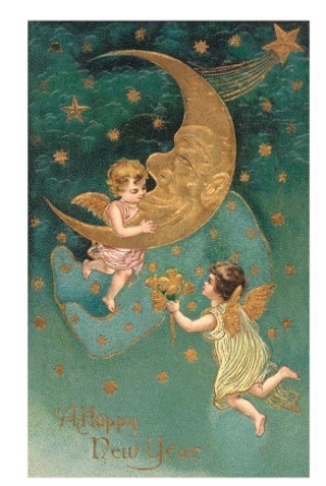 Happy New Year, Cherubs at Moon