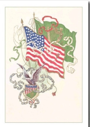 American and Irish Flags