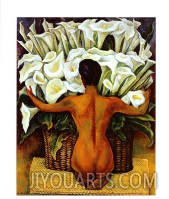 Nude with Calla Lilies