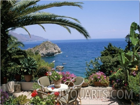 Mazzaro Beach, Taormina, Island of Sicily, Italy, Mediterranean