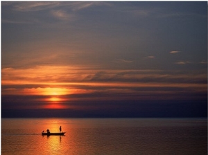 Boat at Sunset, Koh Phangan, Thailand