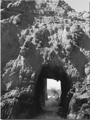 Beach Cave with Water Flooding Through