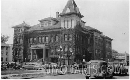 Eugene, Oregon Scene with City Hall Photograph   Eugene, OR