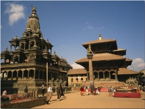 Street Scene in Durbar Square, City of Kathmandu, Nepal