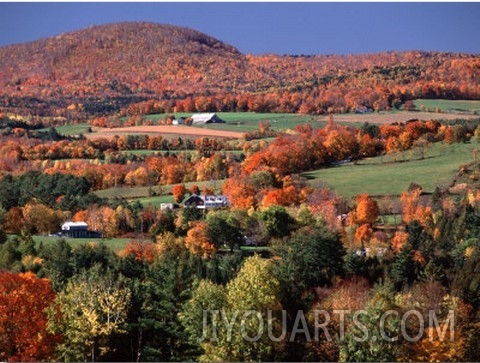 Farmland near Pomfret, Vermont, USA