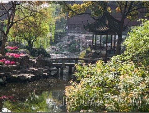 Landscape of Traditional Chinese Garden, Shanghai, China