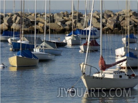 Sailboats in Rockport Harbor, Ma