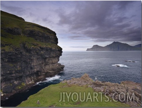 Kalsoy Island and Cliffs across Djupini Sound, from Gjogv, Eysturoy