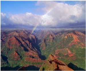 Waimea Canyon with Rainbow