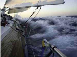 Sailboat in Rough Water, Ticonderoga Race