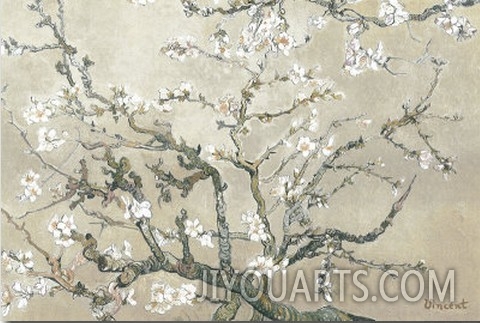 Almond Branches in Bloom, San Remy, c.1890 (tan)