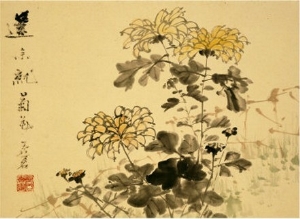 Chrysanthemums, A Leaf from an Album of Various Subjects