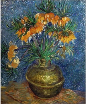 Crown Imperial Fritillaries in a Copper Vase, c.1886