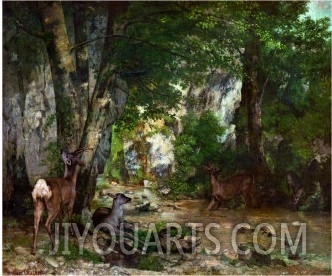 Deer Reserve at Plaisir Fontaine, 1866