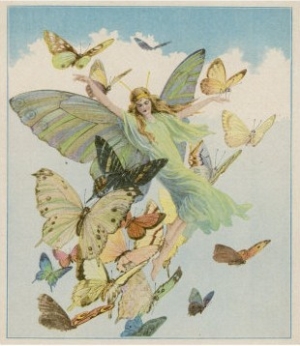 Fairy Flying with Butterflies
