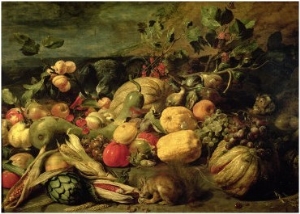 Still Life of Fruits and Vegetables