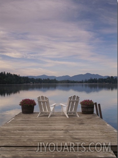 Pair of Adirondack Chairs on a Dock at the Mirror Lake Inn1