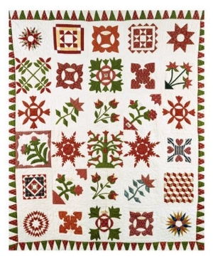 An Appliqued Cotton Album Quilt, circa 1852