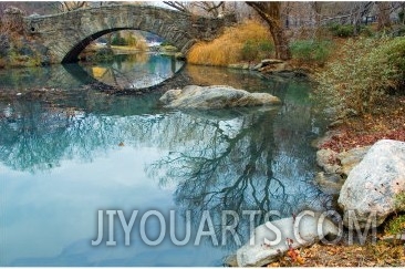 Central Park Scene In Late Autumn