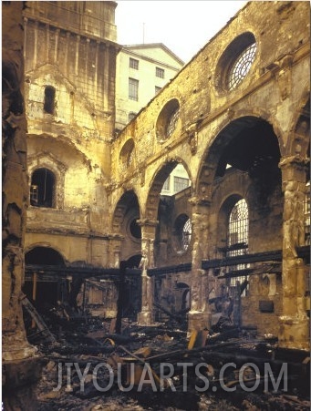 Scene from London after Heavy German Air Raid Bombing Attacks During the Battle of Britain