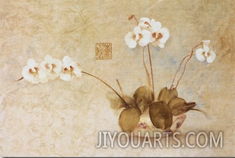 Orchids in a Chinese Bowl