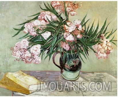 Vase with Oleanders and Books, c.1888