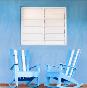 Traditional Rocking Chairs in Vinales, Cuba, Caribbean