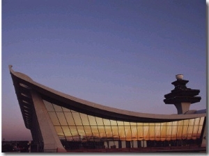 A Twilight View of Dulles International Airport Near Washington, D.C.