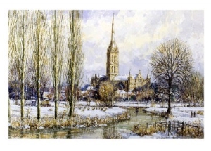 Salisbury Cathedral from the Water Meadows, c.1893