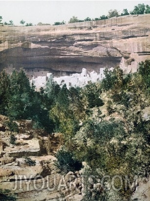 Cliff Palace Mesa Verde General View Colorado