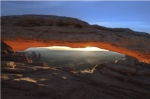 First Light On Mesa Arch, Canyonlands, Utah