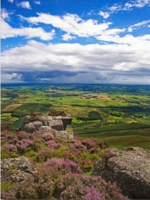 Pastoral Fields from Above Coumshingaun Lake, Comeragh Mountains, County Waterford, Ireland