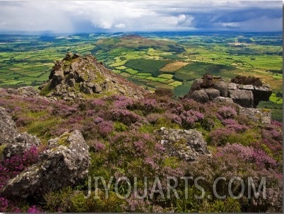 Pastoral Fields from Above Coumshingaun Lake, Comeragh Mountains, County Waterford, Ireland