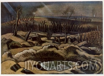Field at Passchendaele, British Artists at the Front, Continuation of the Western Front, Nash, 1918