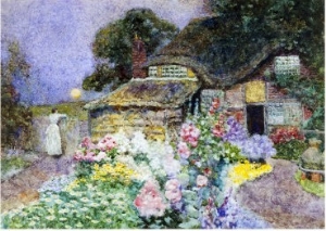 Cottage Garden at Sunset