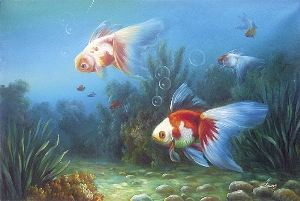 deep sea fish Oil Painting 100% Handmade Museum Quality0013