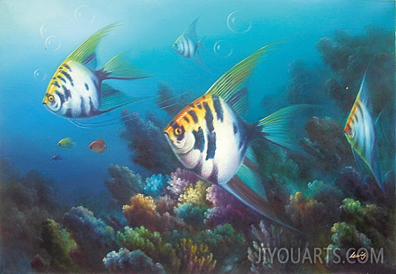 deep sea fish Oil Painting 100% Handmade Museum Quality0014