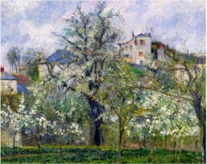 The Vegetable Garden with Trees in Blossom, Spring, Pontoise, 1877