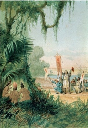 The Landing of Christopher Columbus on the Island of San Salvador on the 12th October 1492