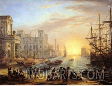 Sea Port at Sunset, 1639