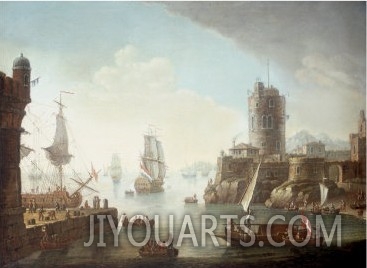 A Mediterranean Harbour Scene