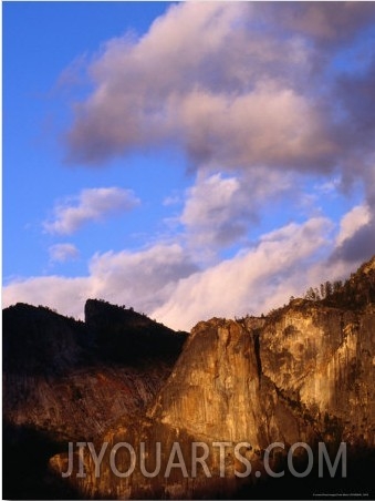 Granite Cliffs and Clouds, Yosemite National Park, California, USA