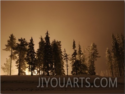 Light Pollution from a Night Ski Area Fills the Sky on Mt. Hood