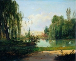 The Ducal Park of Colorno with a View of the Pond